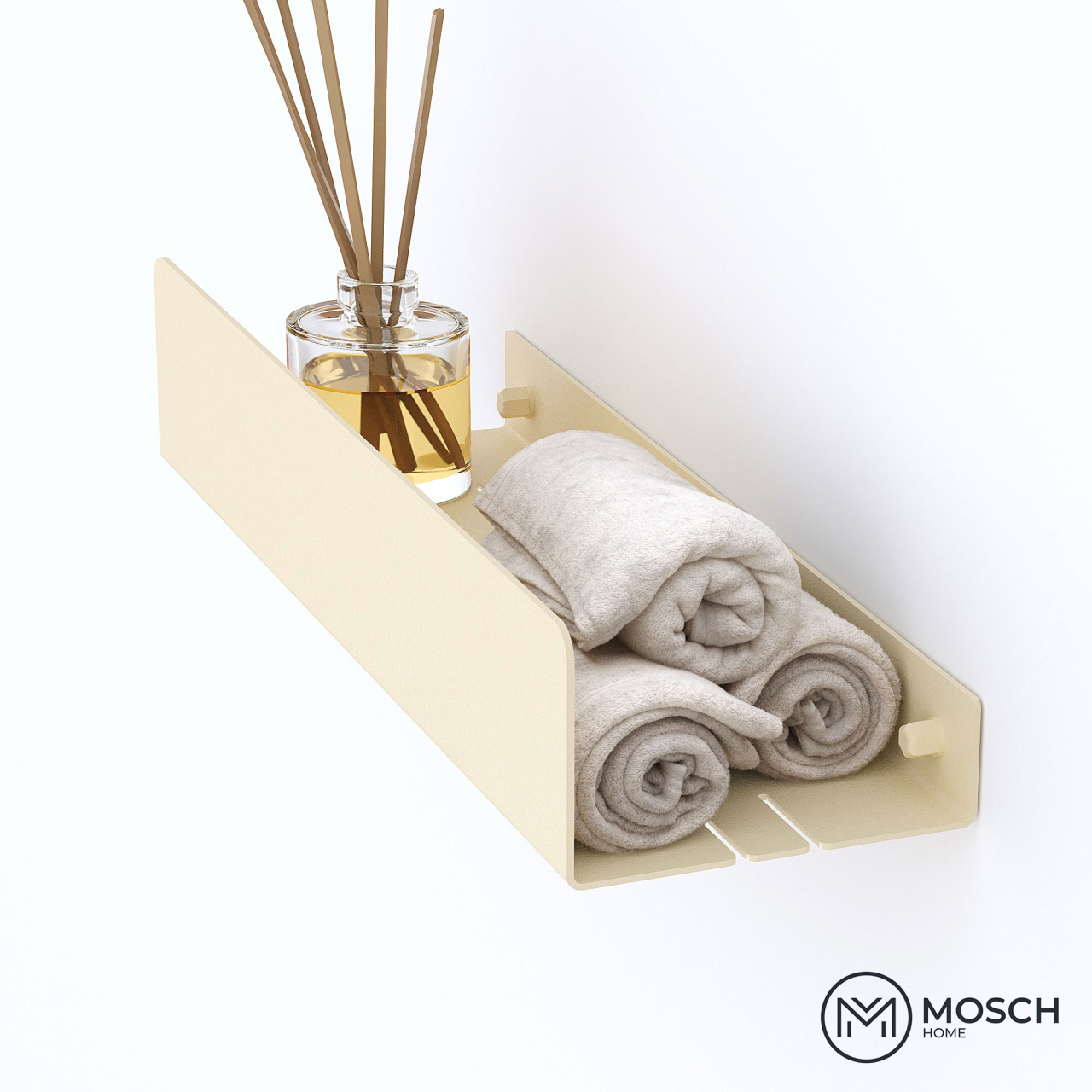 Ohio - Polita aluminiu 40 cm pentru baie cu laturi inegale [5]