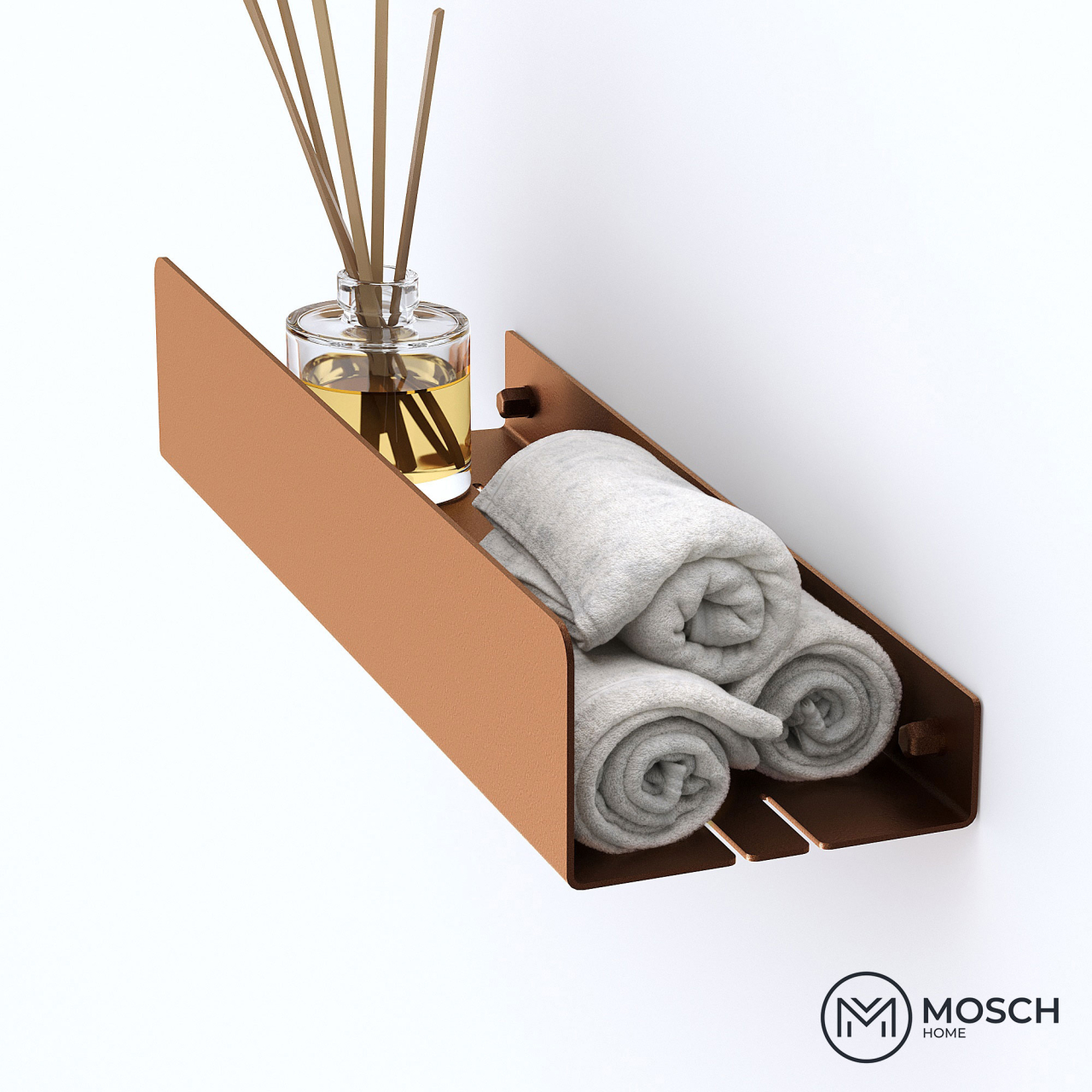 Ohio - Polita aluminiu 40 cm pentru baie cu laturi inegale [7]