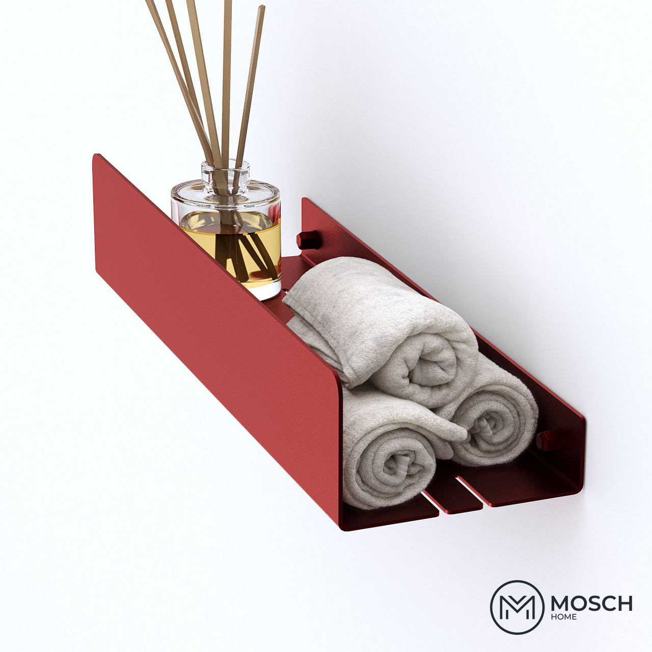 Ohio - Polita aluminiu 40 cm pentru baie cu laturi inegale [6]