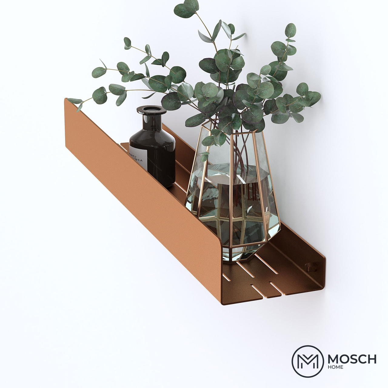 Ohio - Polita aluminiu 60 cm pentru baie cu laturi inegale [7]