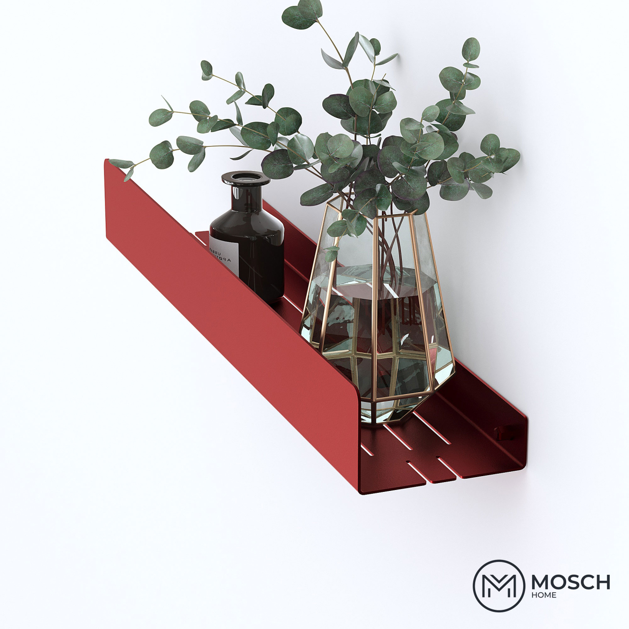 Ohio - Polita aluminiu 60 cm pentru baie cu laturi inegale [6]