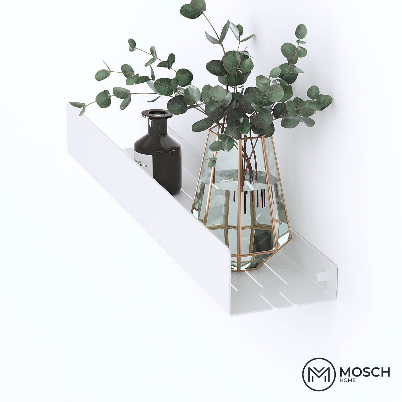 Ohio - Polita aluminiu 60 cm pentru baie cu laturi inegale [8]