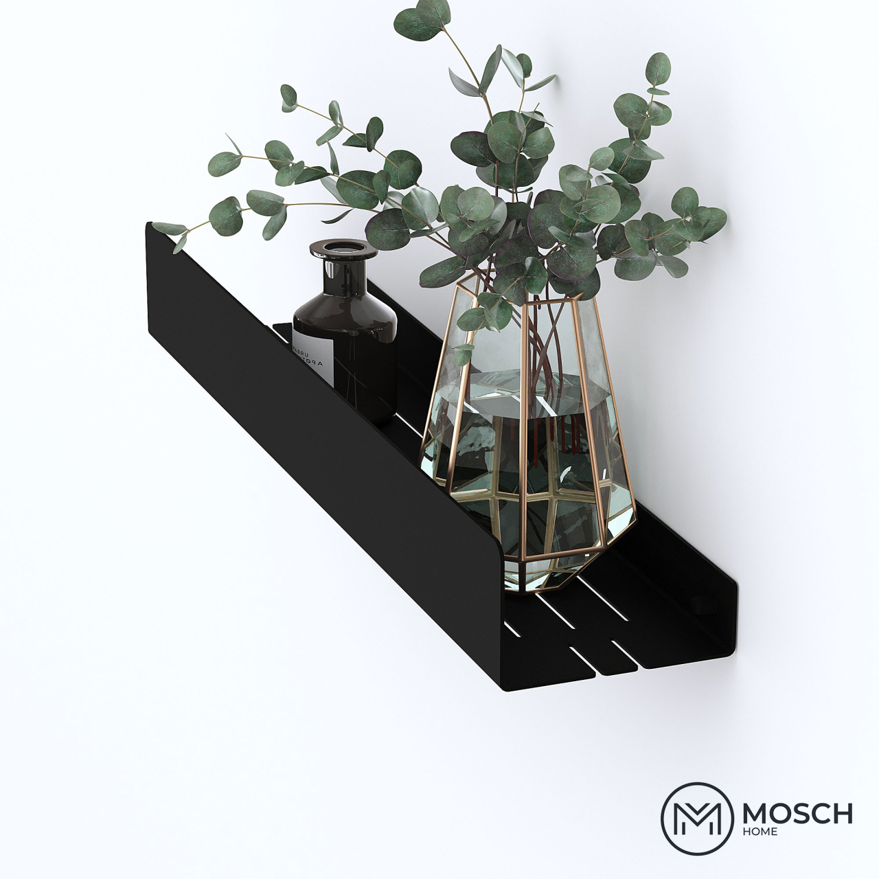 Ohio - Polita aluminiu 60 cm pentru baie cu laturi inegale [2]