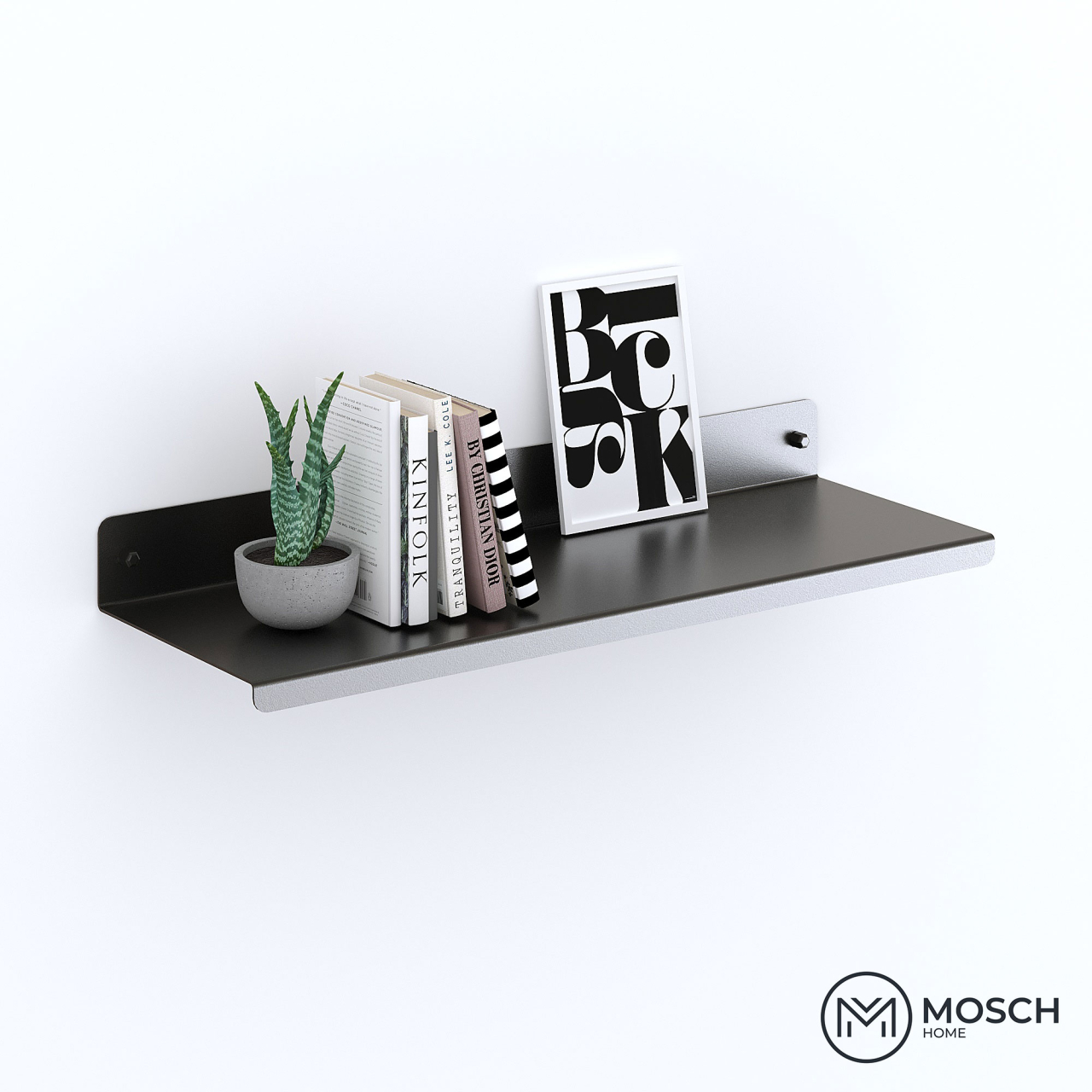 Raft metalic realizat din aluminiu pentru decoratiuni 60 cm lungime design indoit in fata [3]