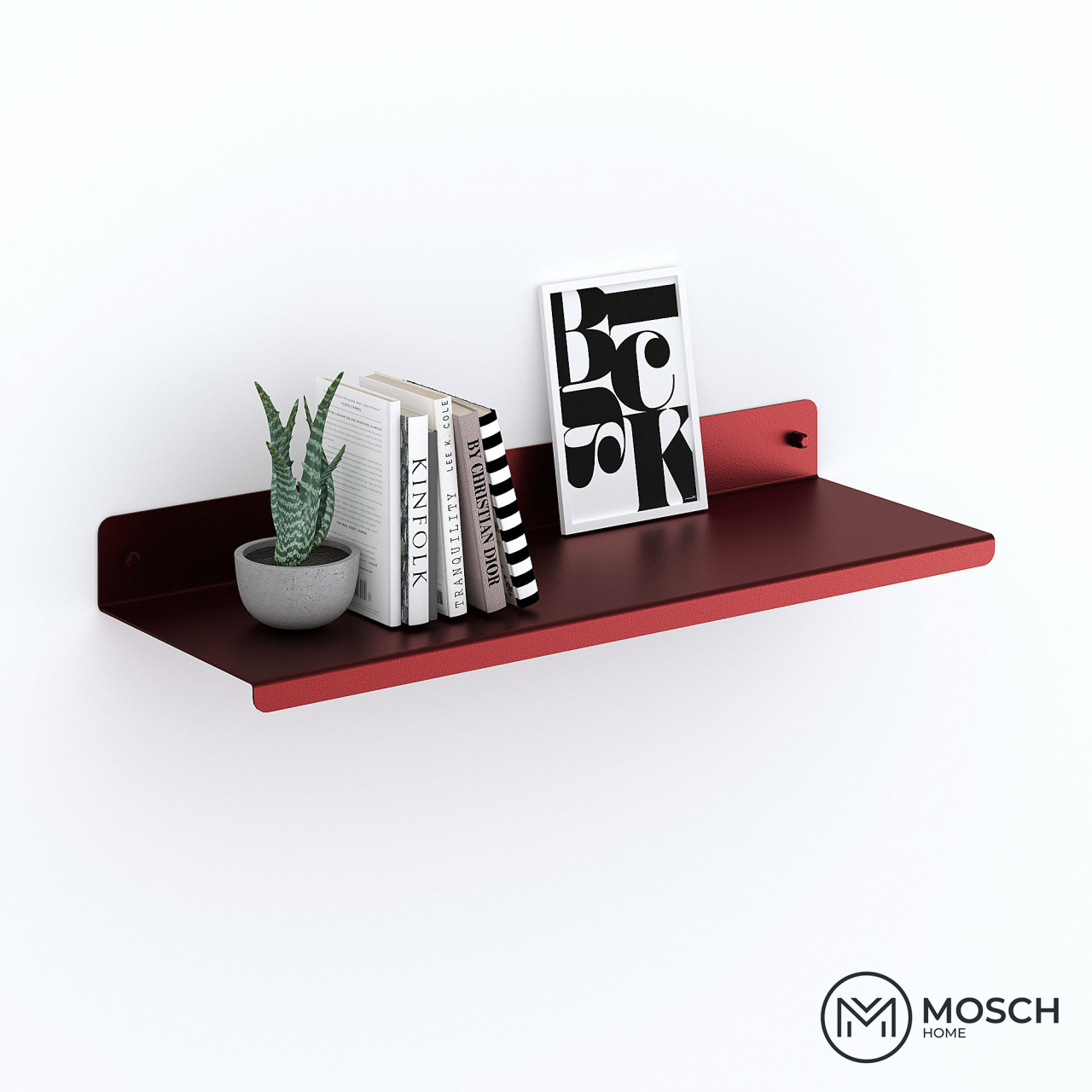 Raft metalic realizat din aluminiu pentru decoratiuni 60 cm lungime design indoit in fata [5]