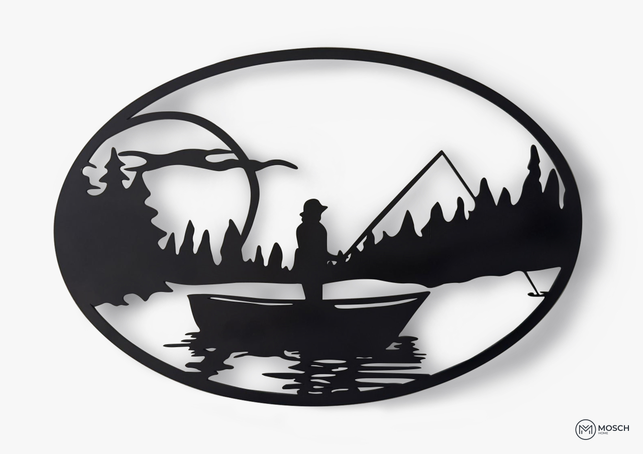 Panou decorativ din metal debitat - The Fisher's Escape [2]