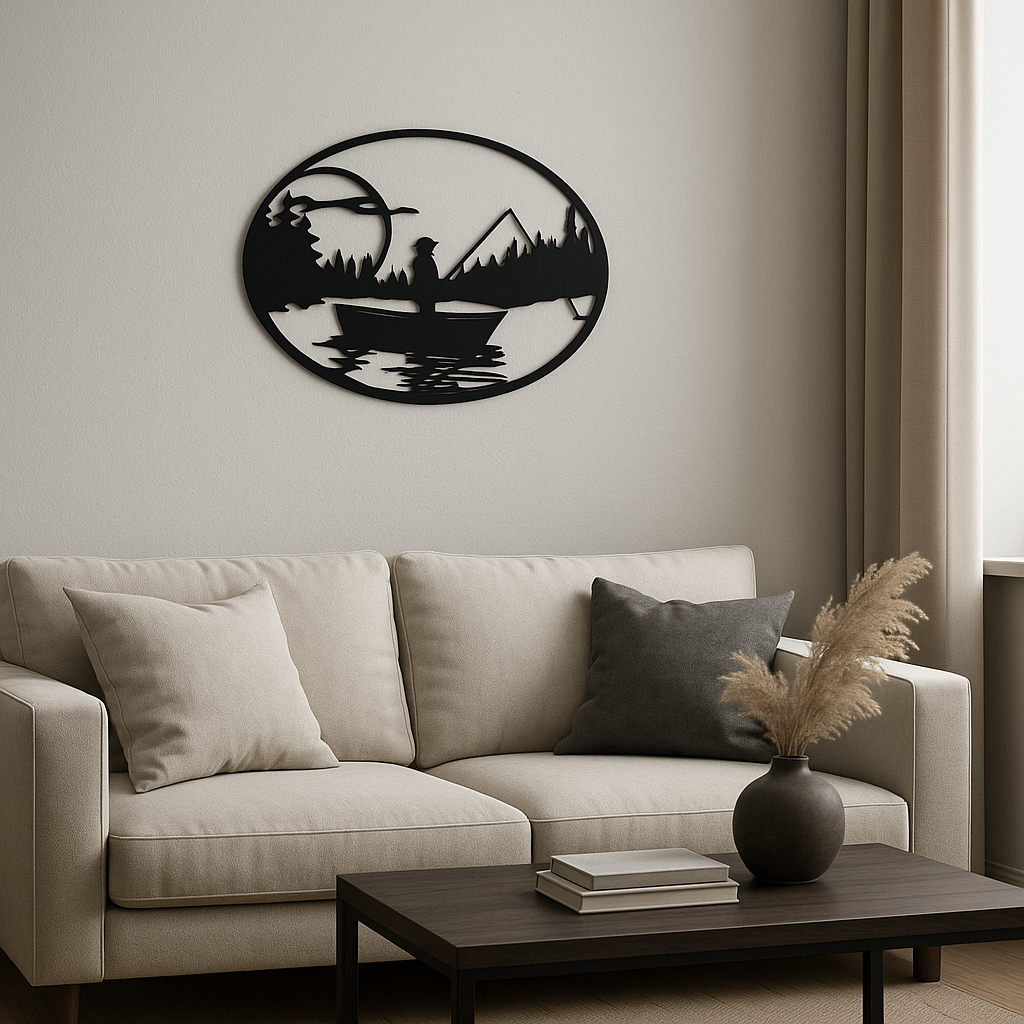 Decorative metal cut-out panel - The Fisher's Escape [1]