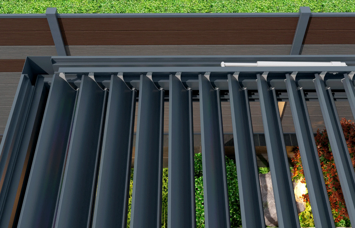 Deluxe 2.0 Bioclimatic Pergola, Aluminum, 4x4m, Warm White LED Lighting, Anthracite Grey [7]