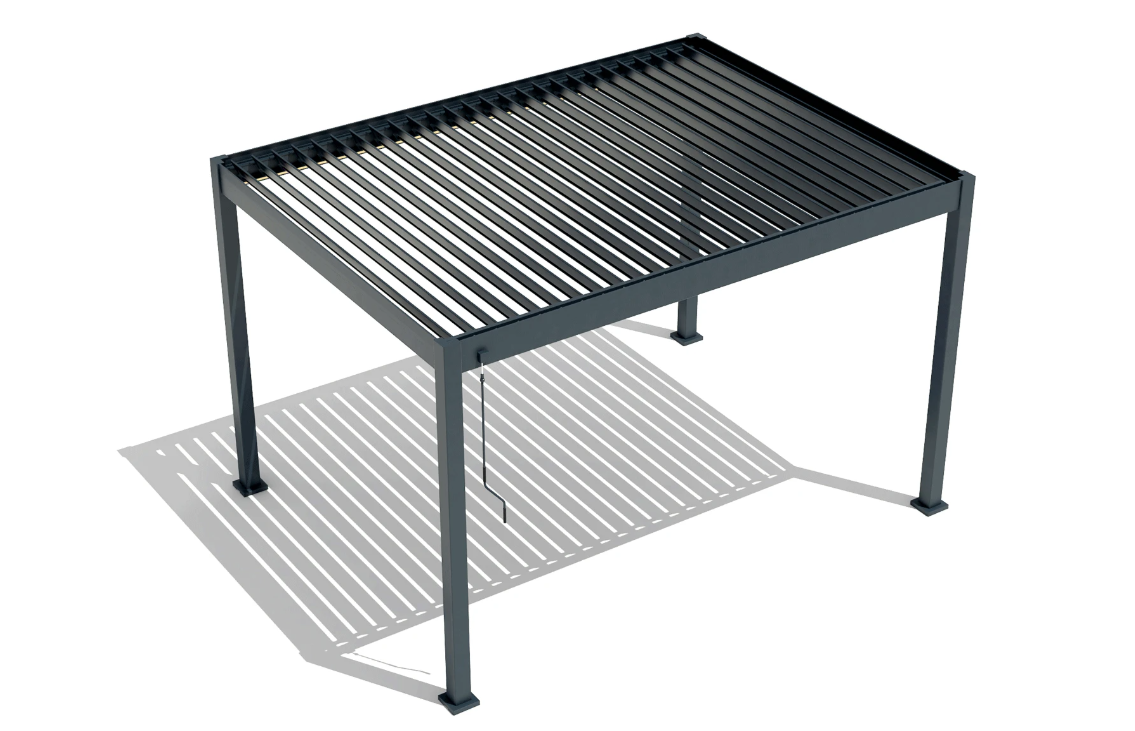 Pergola Bioclimatica X 2.0, Aluminiu, 3x4m, LED Lumina Calda, Gri Antracit [9]