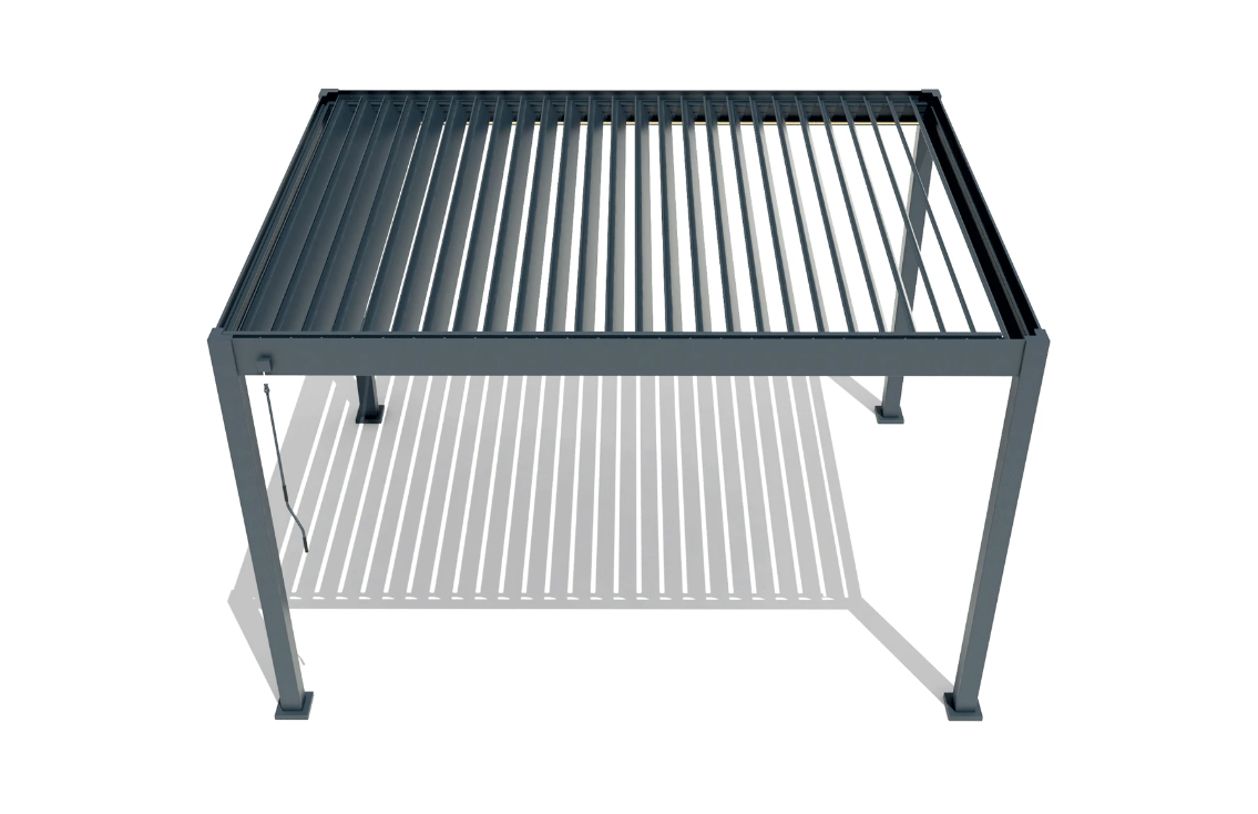 Pergola Bioclimatica X 2.0, Aluminiu, 3x4m, LED Lumina Calda, Gri Antracit [10]
