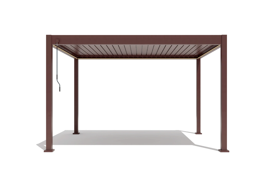 Pergola Bioclimatica X 2.0, Aluminiu, 3x4m, LED Lumina Calda, Gri Antracit [23]