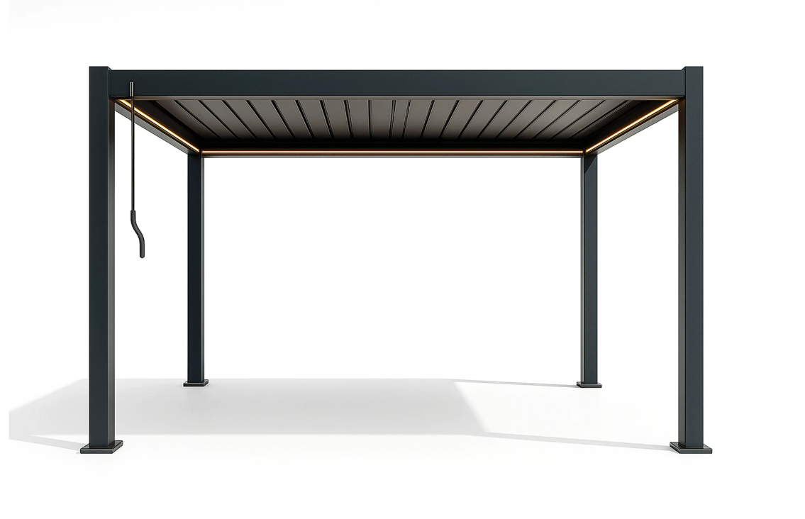 Pergola Bioclimatica X 2.0, Aluminiu, 3x4m, LED Lumina Calda, Gri Antracit [2]