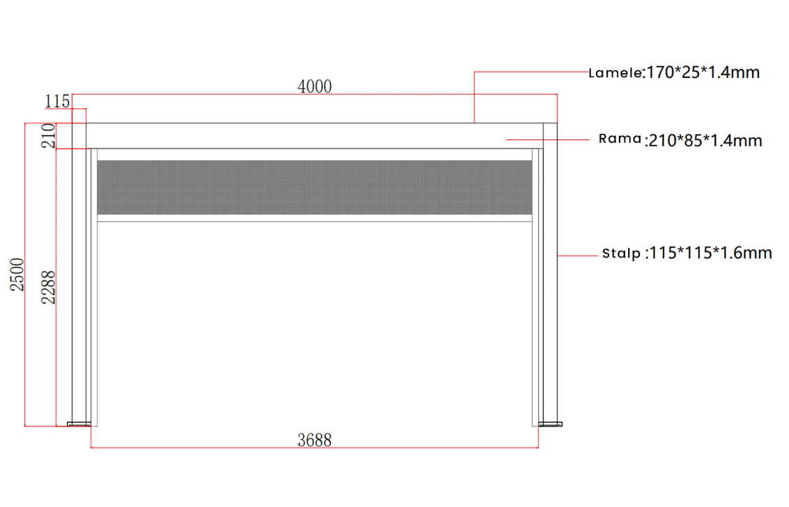 X 2.0 Bioclimatic Pergola, Aluminum, 4x4m, Warm White LED Lighting, Brown [17]
