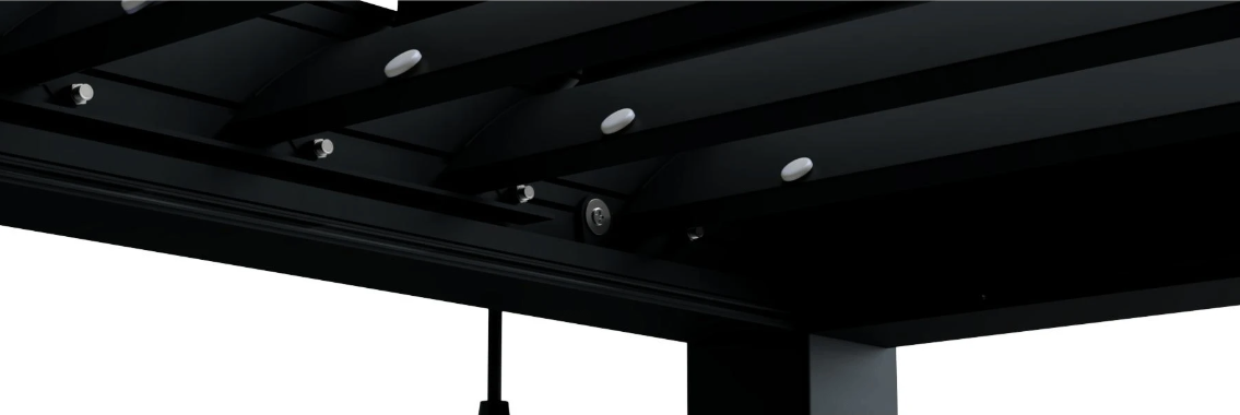 Pergola Bioclimatica X 2.0, Aluminiu, 4x6m, LED Lumina Calda, Gri Antracit [9]