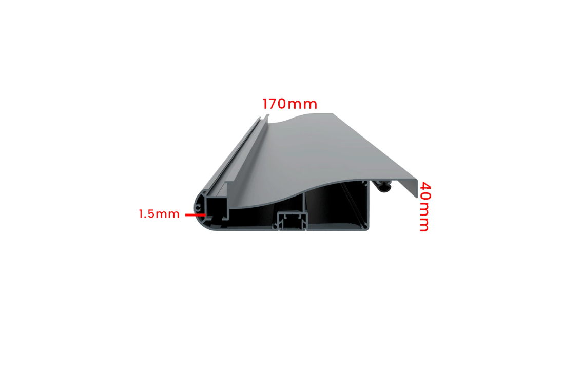 Pergola SUPREME din Aluminiu Acoperis Reglabil cu Spuma Poliuretanica, Actionare Electrica, Senzor de Ploaie & LED | 3000x4000mm, Gri RAL 7016 [10]