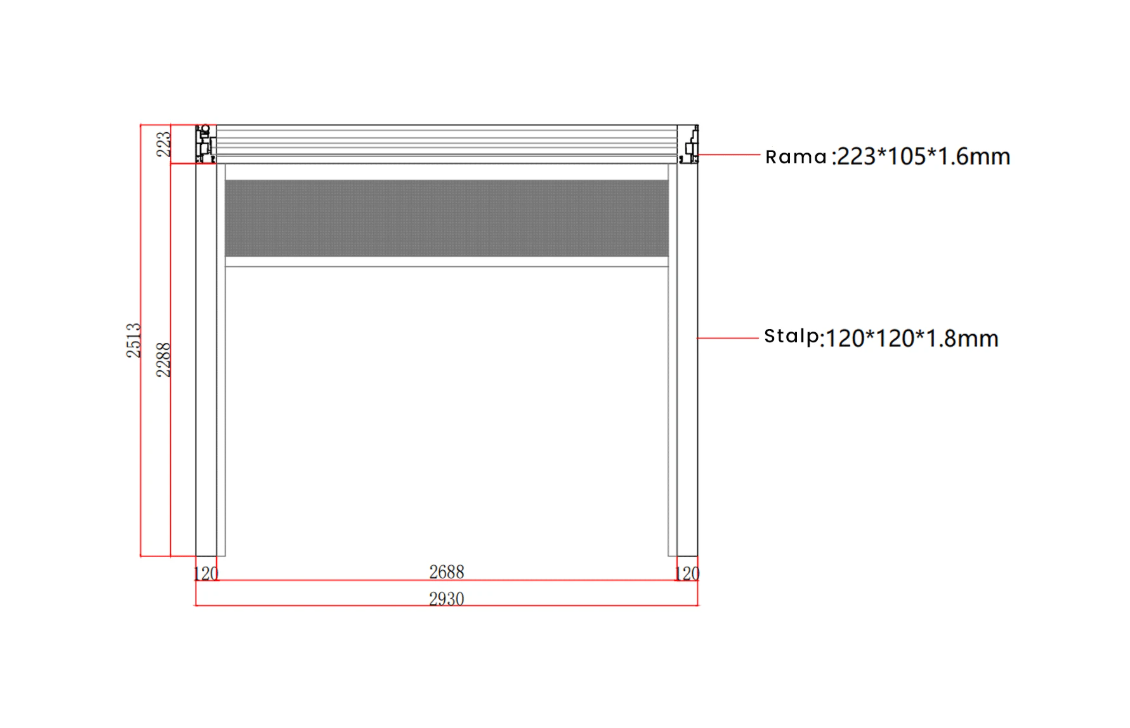 Pergola SUPREME din Aluminiu Acoperis Reglabil cu Spuma Poliuretanica, Actionare Electrica, Senzor de Ploaie & LED | 3000x4000mm, Gri RAL 7016 [16]
