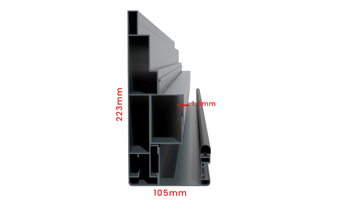 Pergola SUPREME din Aluminiu Acoperis Reglabil cu Spuma Poliuretanica, Actionare Electrica, Senzor de Ploaie & LED | 3000x4000mm, Gri RAL 7016 [11]
