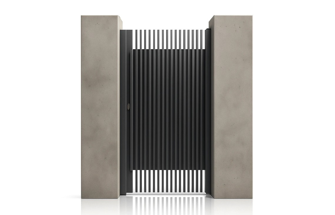 Poarta pietonala metalica din aluminiu , gri antracit, model Supernova, Virtuoso Signature Collection [2]