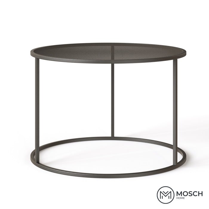 Masă de cafea rotundă cu blat din plasă metalică 12865.1|700x700x480 mm [6]
