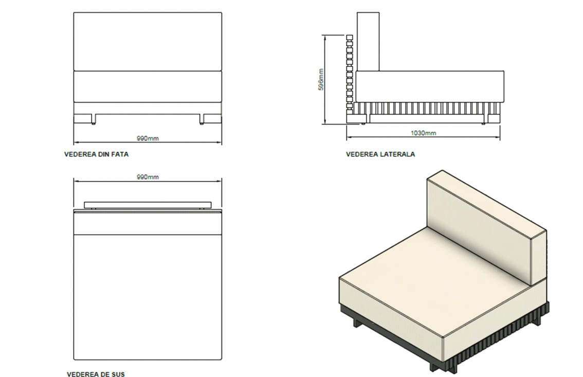 Set mobilier premium din aluminiu, pentru terasa/gradina/balcon, model Kyoto GAMA [18]