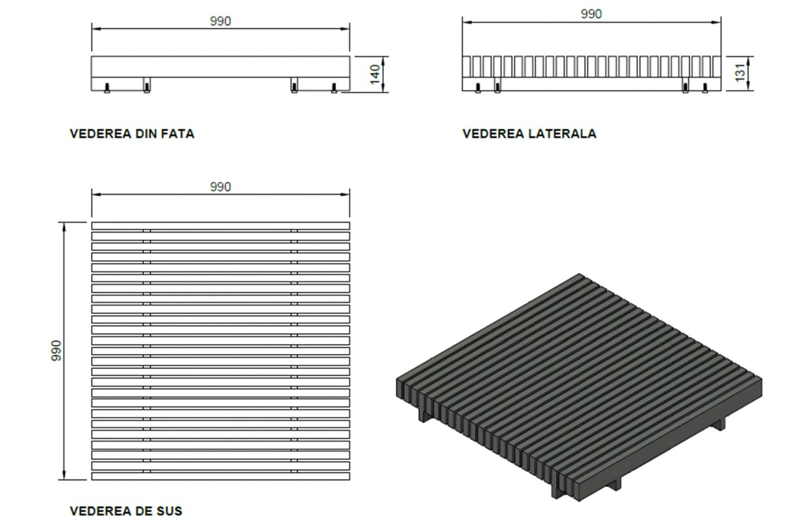 Set mobilier premium din aluminiu, pentru terasa/gradina/balcon, model Kyoto RHO [17]