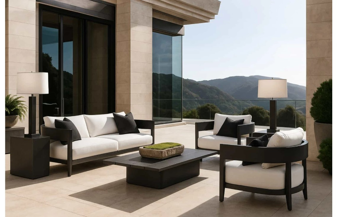 Set mobilier premium din aluminiu, pentru terasa/gradina/balcon, model Nisa [4]