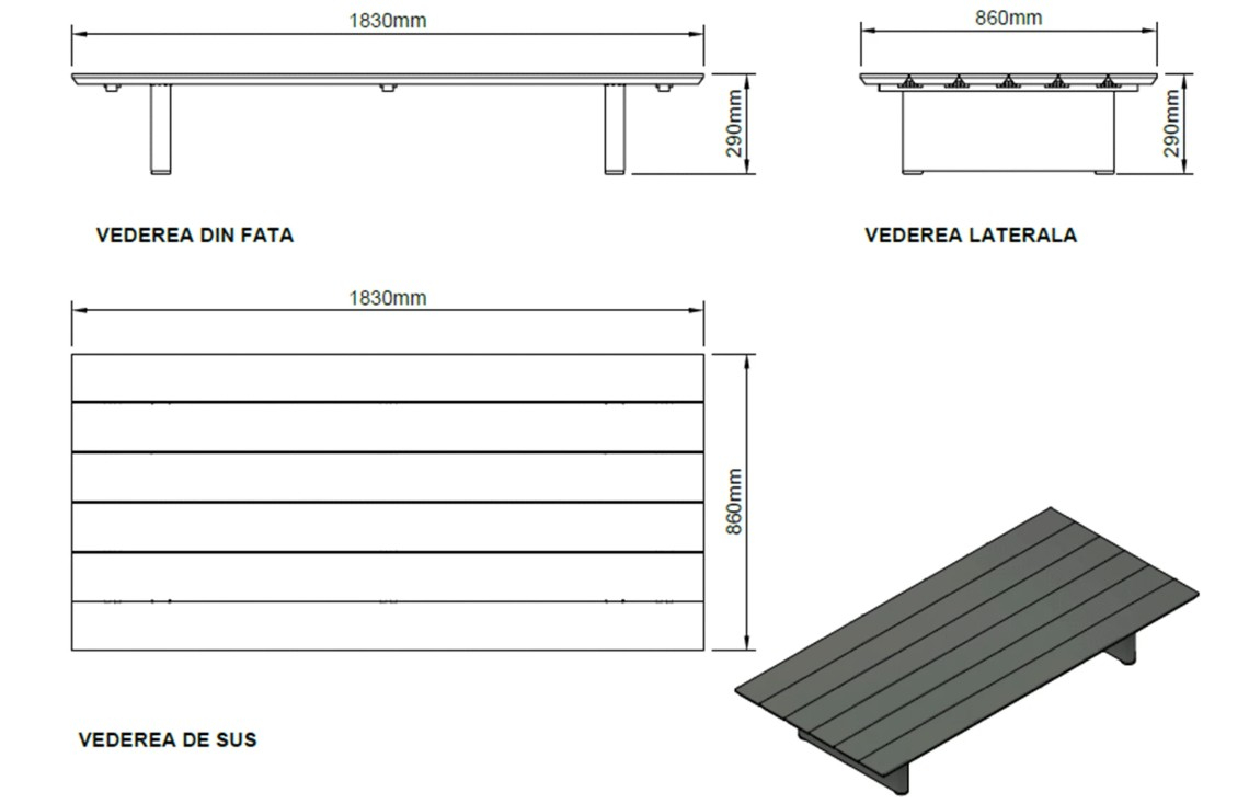 Set mobilier premium din aluminiu, pentru terasa/gradina/balcon, model Nisa [16]