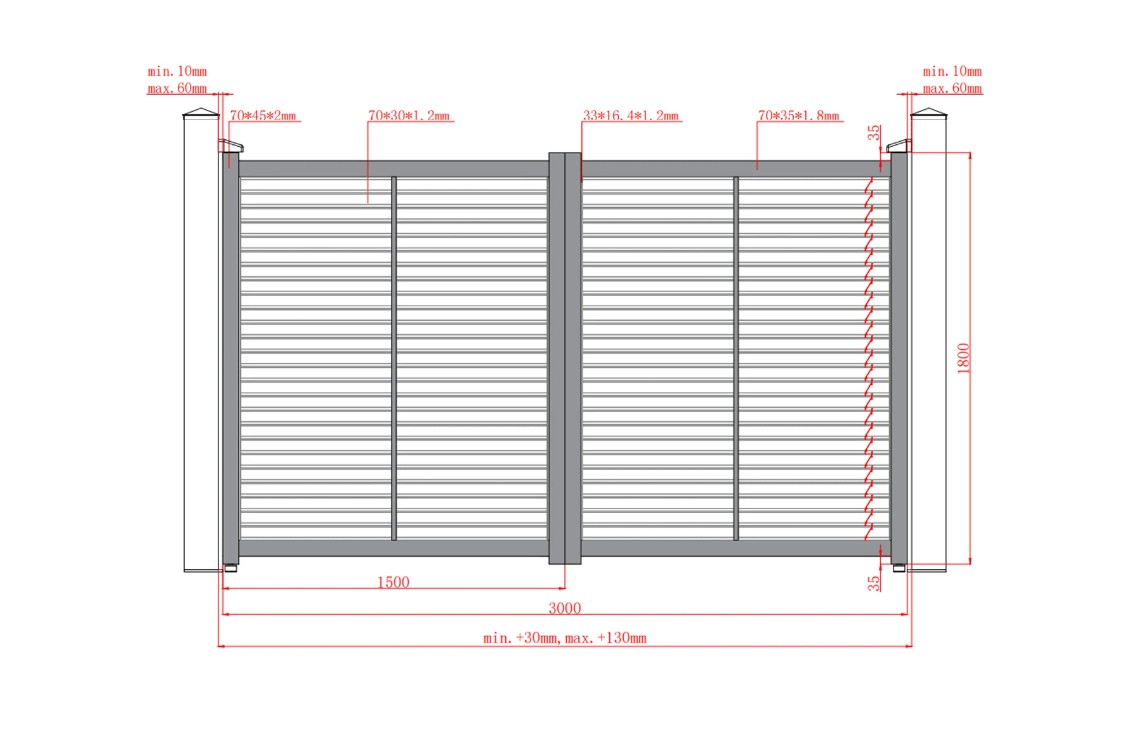 Set porti metalice din aluminiu, gri antracit, model Jaluzea Suprem [15]