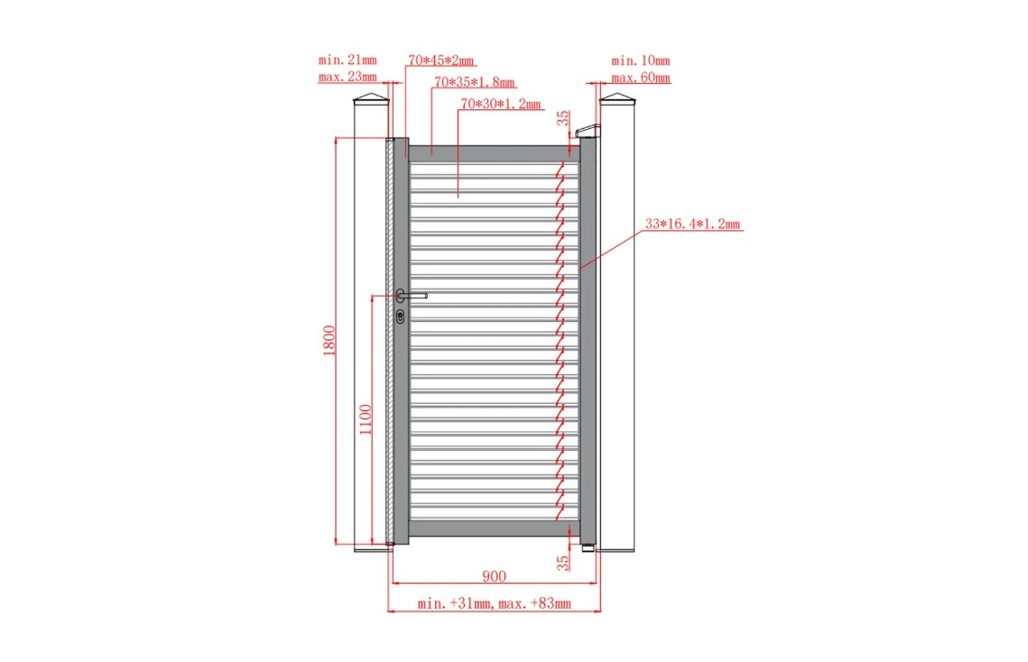 Set porti metalice din aluminiu, gri antracit, model Jaluzea Suprem [16]
