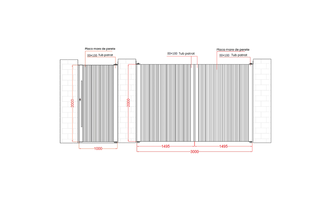 Aluminum Gate Set, Imperia Model, Anthracite Grey, Virtuoso Signature Collection [3]