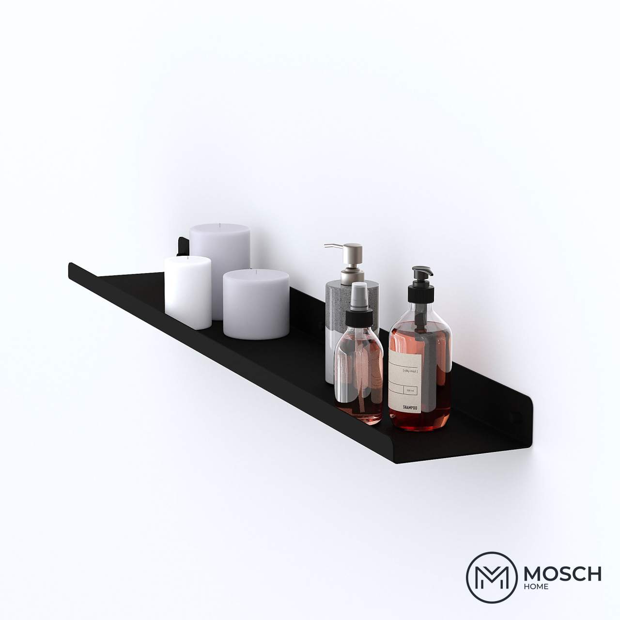 Stockholm - 100 cm bathroom aluminium shelf with an elegant design [2]