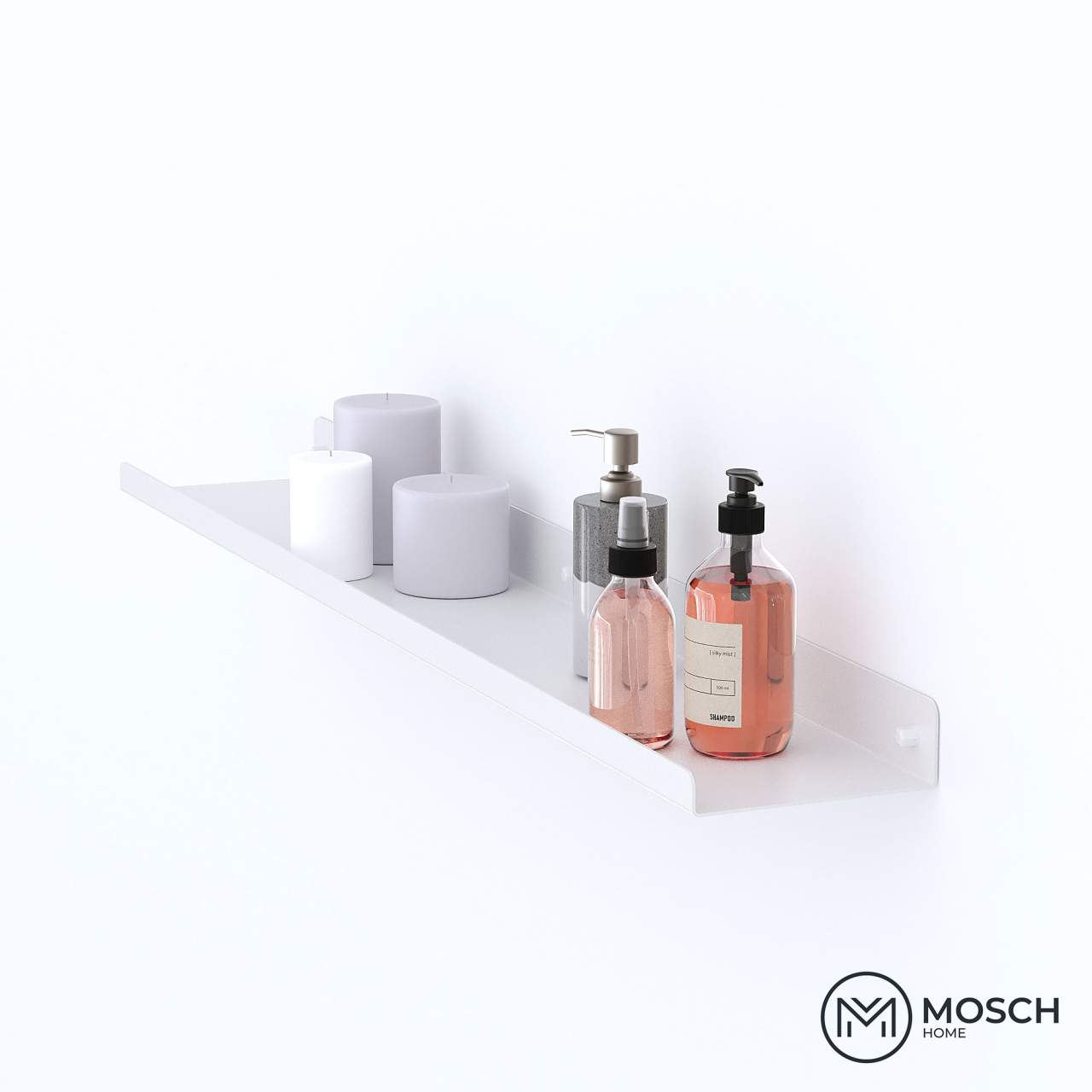 Stockholm - 100 cm bathroom aluminium shelf with an elegant design [8]