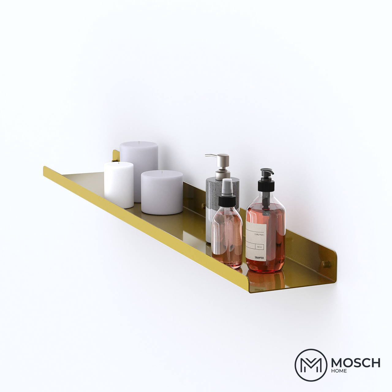 Stockholm - 100 cm bathroom aluminium shelf with an elegant design [3]