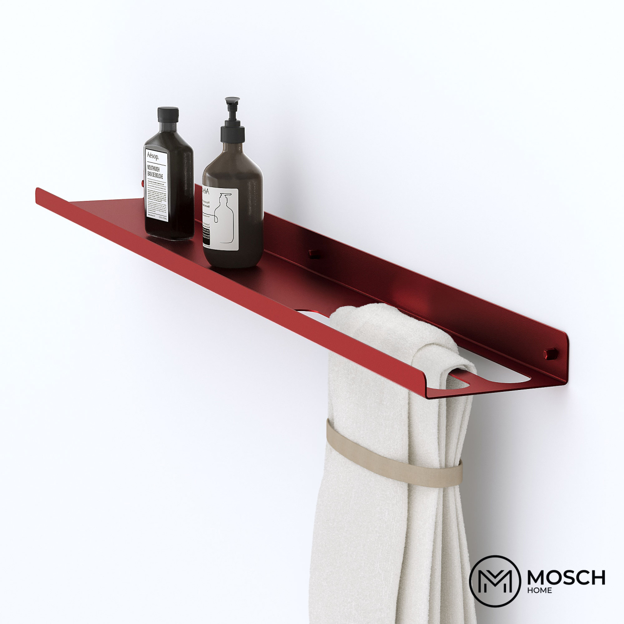 Stockholm - 120 cm bathroom aluminium shelf with an elegant design [7]