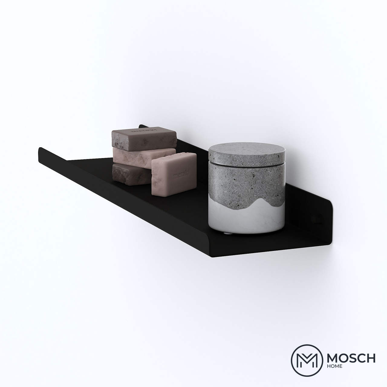 Stockholm - Polita aluminiu 60 cm pentru baie cu design elegant [2]