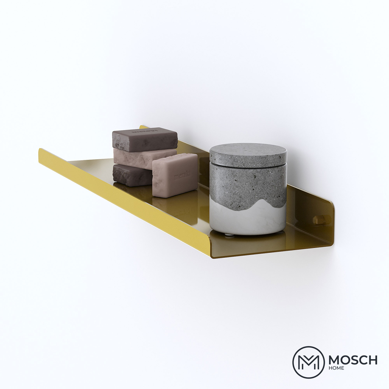 Stockholm - Polita aluminiu 60 cm pentru baie cu design elegant [3]