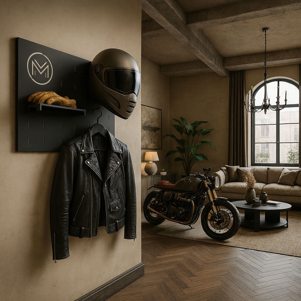 Suport din aluminiu pentru geaca si casca pentru motociclete [2]