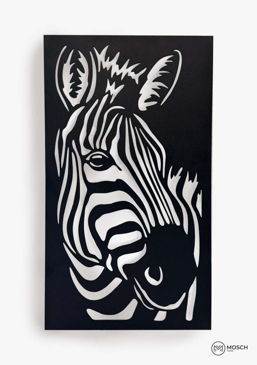 Tablou decorativ din oțel decupat - model zebră [2]