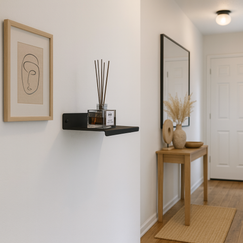 Sufragerie - Oslo - Polita Aluminiu 40 cm lungime design indoit in fata