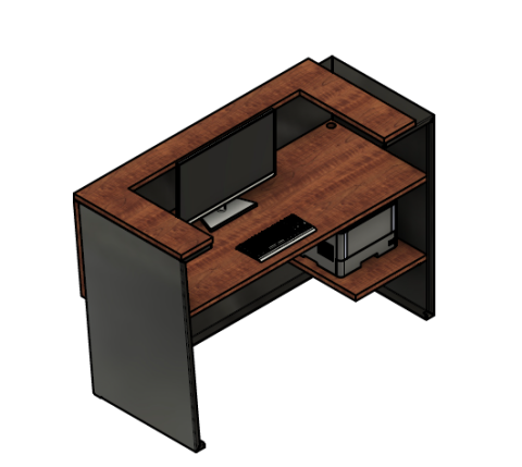 Nova Desk - masa birou personalizata din metal si stejar [4]