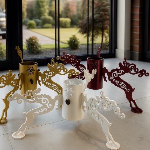 Colecția de Crăciun - Suport metalic pentru brad natural cu tulpina mare - diametru 100 mm