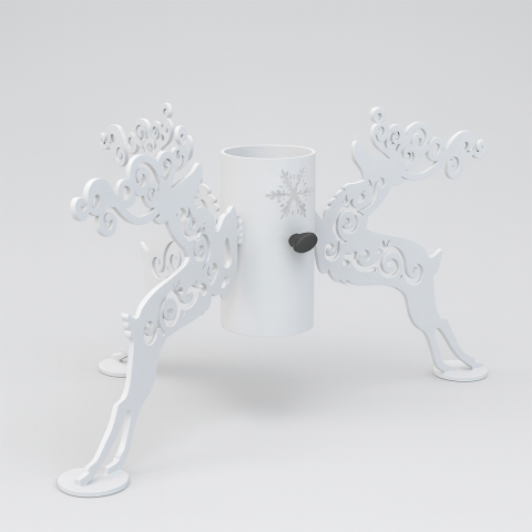 Suport metalic pentru brad natural cu tulpina mare - diametru 100 mm [2]