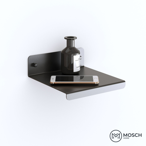 Oslo - Polita Aluminiu 20 cm lungime design indoit in fata [3]