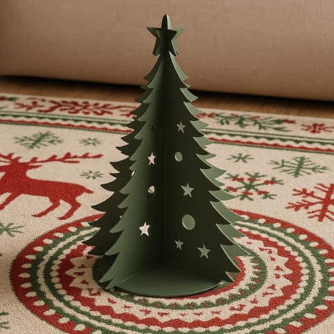 Colecția de Crăciun - Brad metalic decorativ - ornament sau cadoul perfect de Craciun