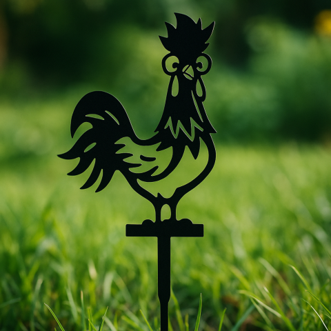 Exterior Design - Decorative Metal Rooster18x53 cm