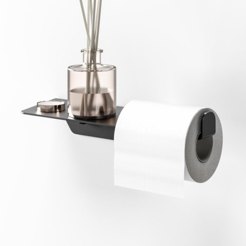 Grace - Raft modern de baie din aluminiu cu suport pentru hârtie igienică [4]