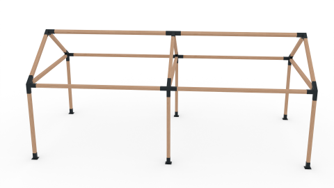 Pergola Kit 630 - Metal Connectors for Rectangular Pergolas with Roof | Recommended Length 5-8m [1]