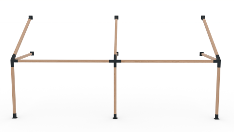 Pergola Kit with Double Wall - Metal Connectors for Semi-Open Rectangular Pergolas | 100x100mm Steel [1]