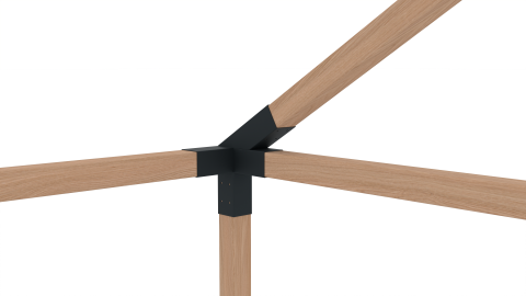 Pergola Kit with Simple Wall - Metal Connectors for Semi-Open Rectangular Pergolas | 100x100mm Steel [5]