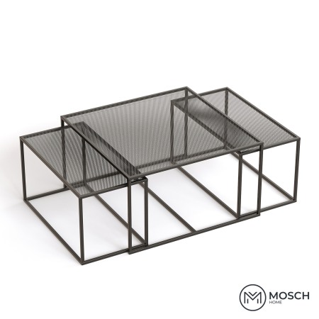 Set de 3 mese de cafea din metal | Argentina 25294 [3]